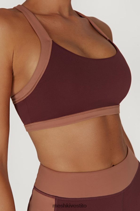 Meshki Reggiseno sportivo corto bicolore Becca vestiario mogano/marrone chiaro 6L048P1038