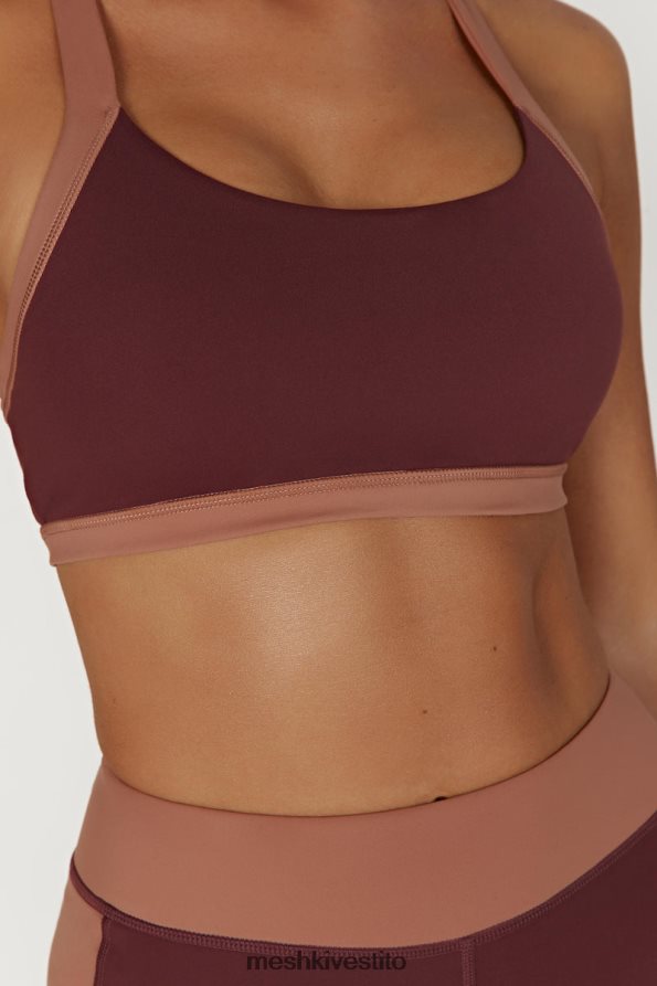 Meshki Reggiseno sportivo corto bicolore Becca vestiario mogano/marrone chiaro 6L048P1038