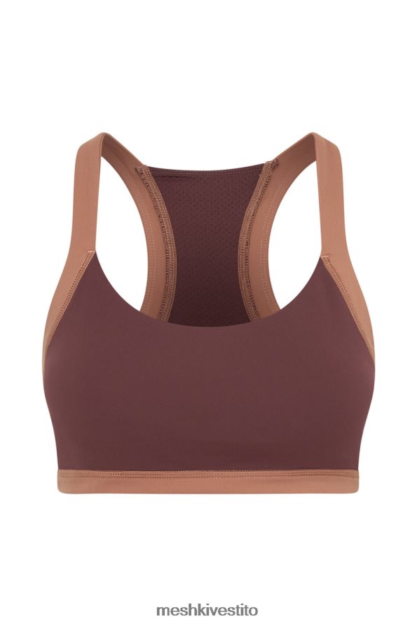 Meshki Reggiseno sportivo corto bicolore Becca vestiario mogano/marrone chiaro 6L048P1038
