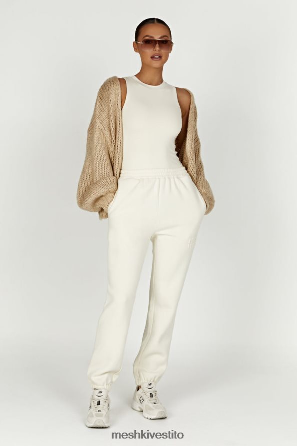 Meshki cardigan in maglia grossa irina vestiario tortora 6L048P1627