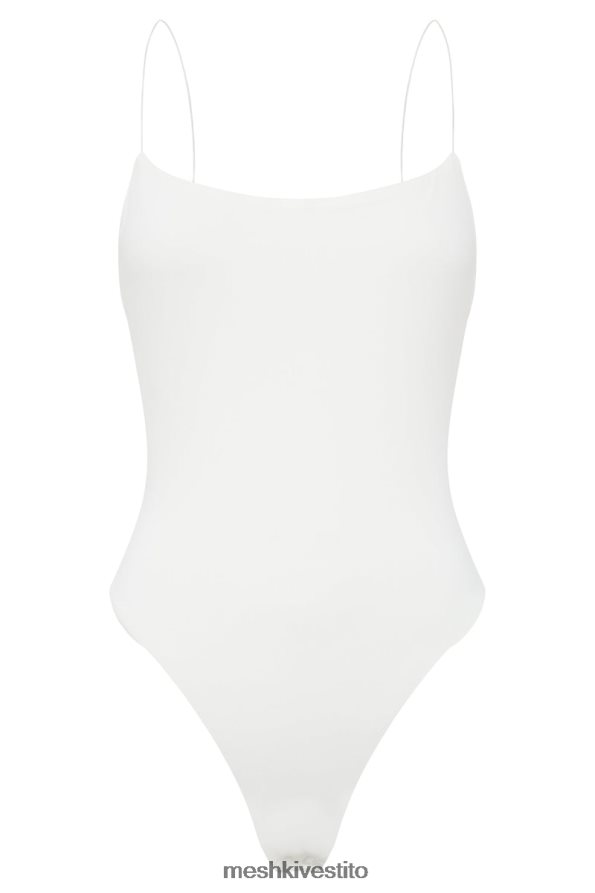 Meshki Body Valeria con spalline sottili e schiena scollata vestiario bianco 6L048P1086