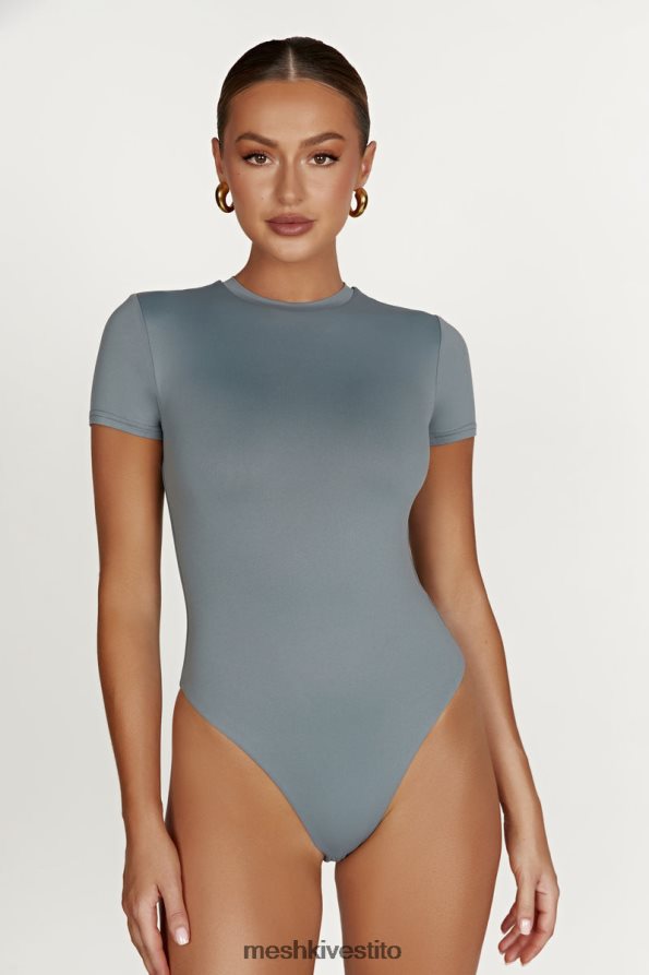 Meshki Body francesca girocollo a maniche corte in nylon riciclato vestiario carbone leggero 6L048P869