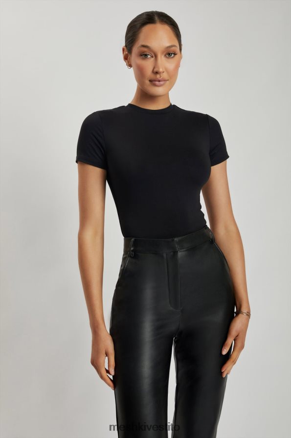 Meshki Body francesca girocollo manica corta vestiario nero 6L048P962