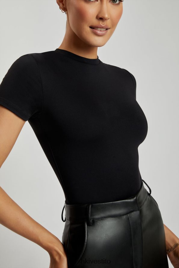 Meshki Body francesca girocollo manica corta vestiario nero 6L048P962