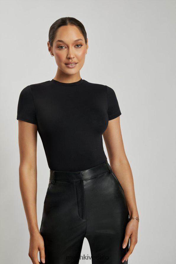 Meshki Body francesca girocollo manica corta vestiario nero 6L048P962