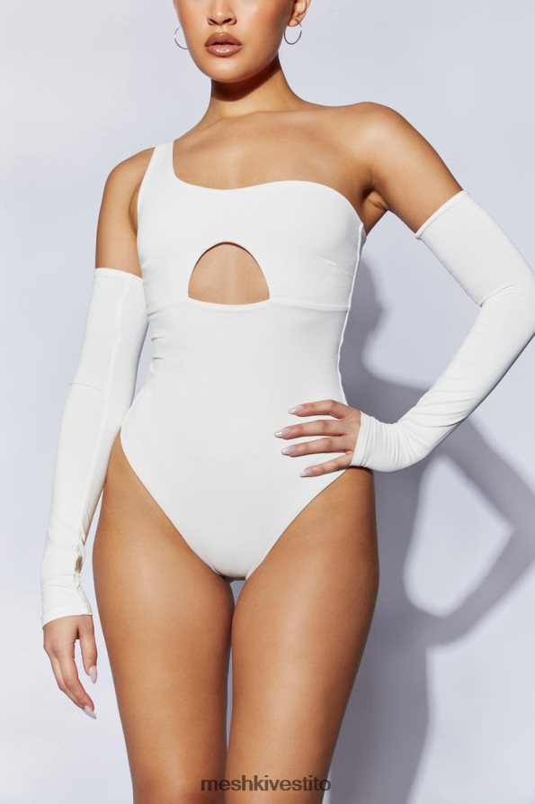Meshki Body lexi con taglio monospalla vestiario bianco 6L048P1053