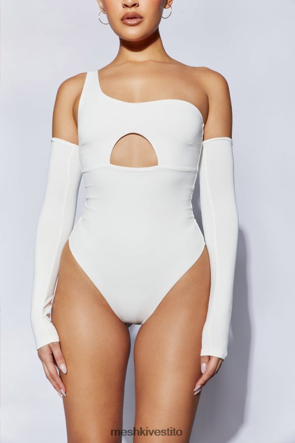 Meshki Body lexi con taglio monospalla vestiario bianco 6L048P1053
