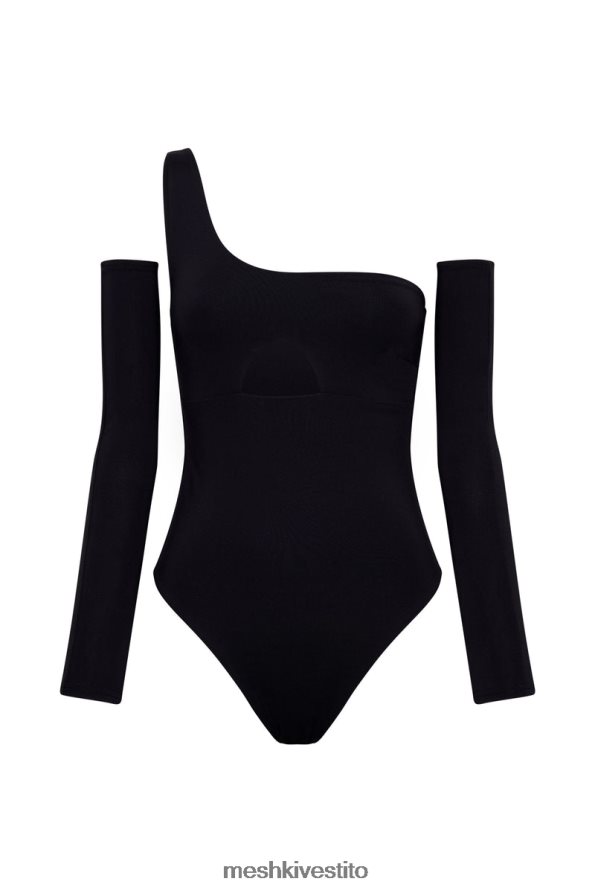Meshki Body lexi con taglio monospalla vestiario nero 6L048P1111
