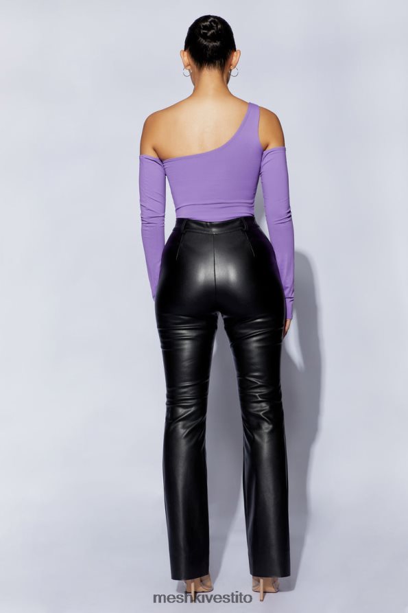 Meshki Body lexi con taglio monospalla vestiario viola 6L048P1093