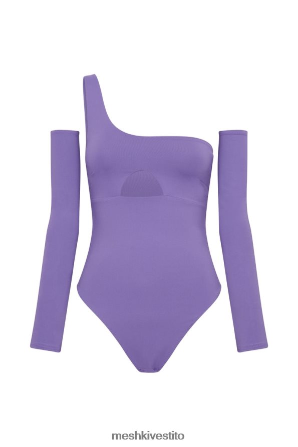 Meshki Body lexi con taglio monospalla vestiario viola 6L048P1093
