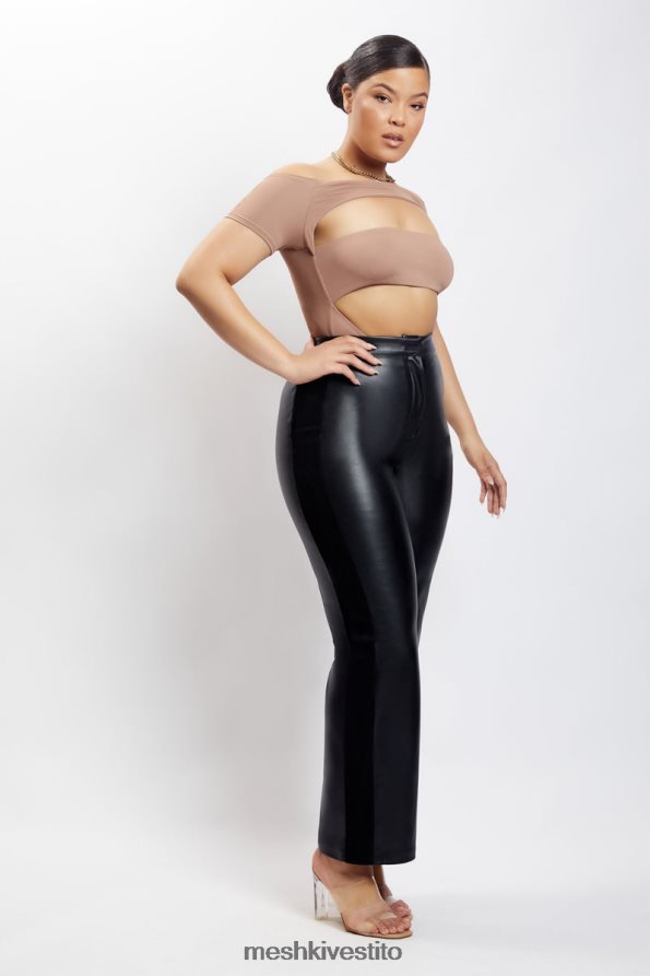 Meshki body ritagliato di Breanna vestiario Marrone chiaro 6L048P1220