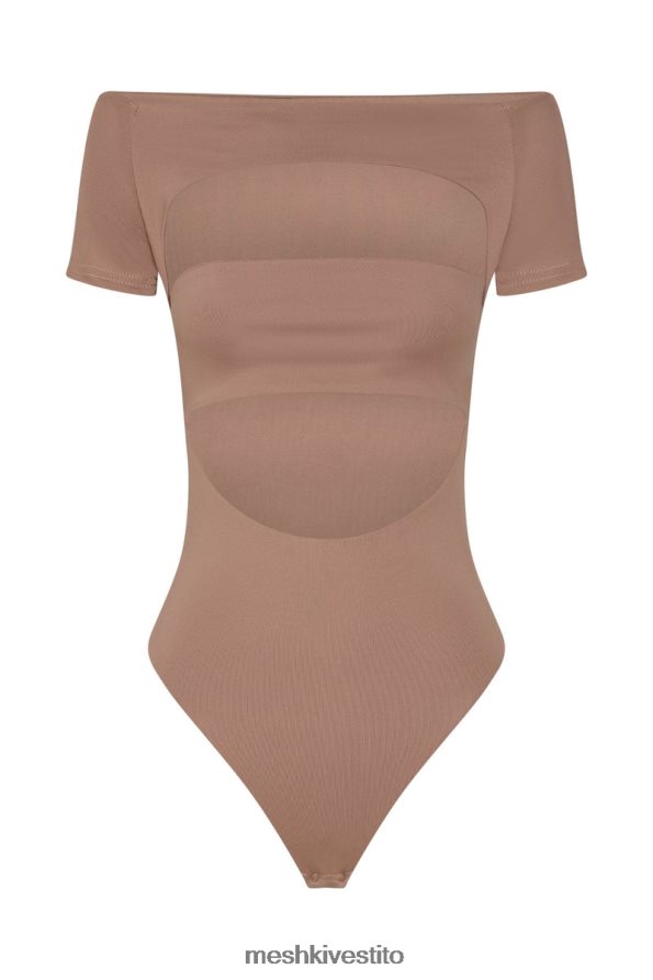 Meshki body ritagliato di Breanna vestiario Marrone chiaro 6L048P1220
