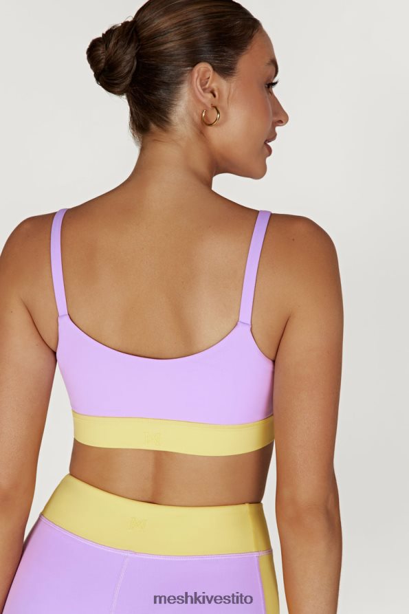 Meshki Bralette sportiva bicolore Nickie vestiario lilla/giallo 6L048P1059