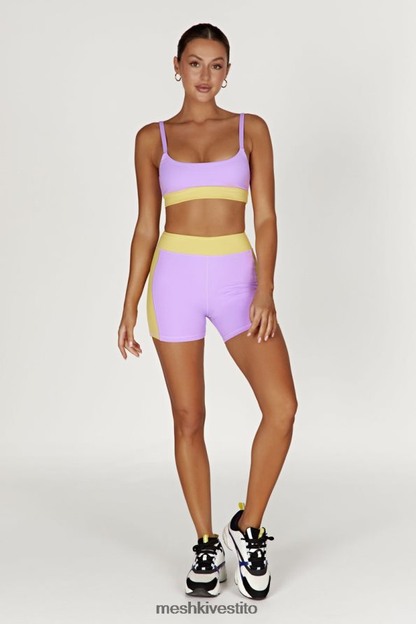 Meshki Bralette sportiva bicolore Nickie vestiario lilla/giallo 6L048P1059