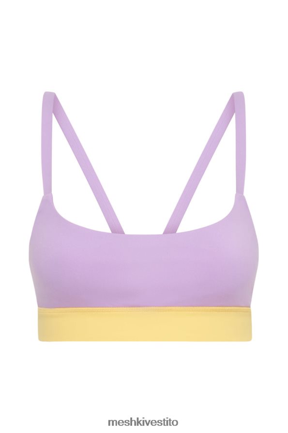 Meshki Bralette sportiva bicolore Nickie vestiario lilla/giallo 6L048P1059