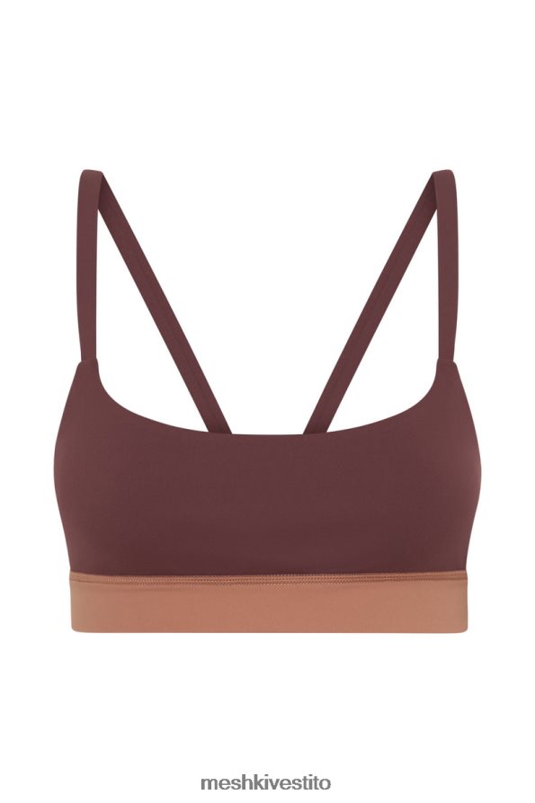 Meshki Bralette sportiva bicolore Nickie vestiario mogano/marrone chiaro 6L048P1064