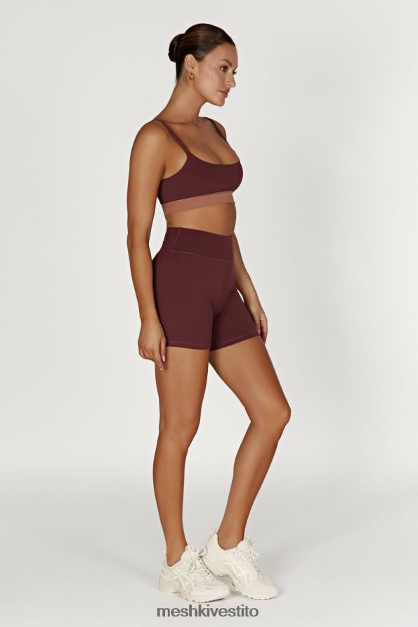 Meshki Bralette sportiva bicolore Nickie vestiario mogano/marrone chiaro 6L048P1064