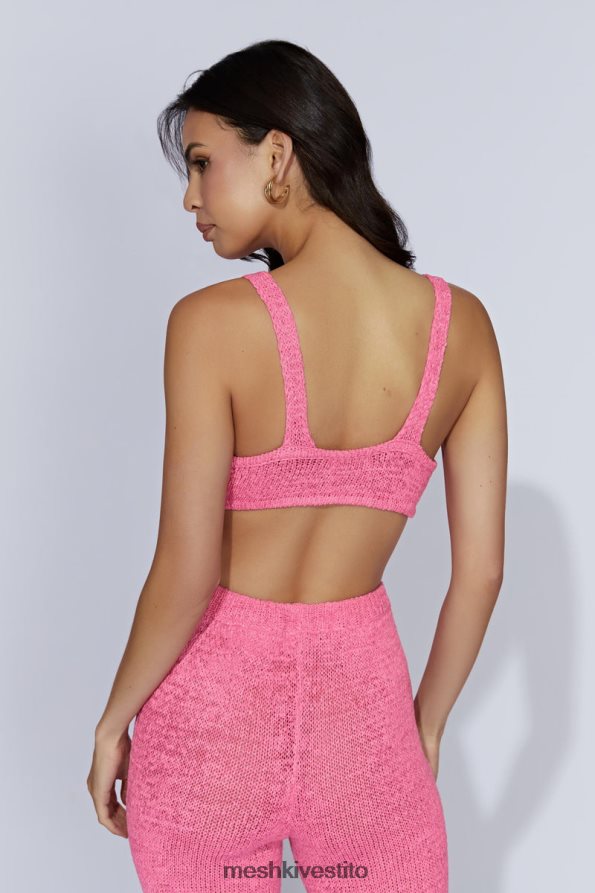 Meshki bralette in maglia Mary vestiario rosa gomma da masticare 6L048P1108