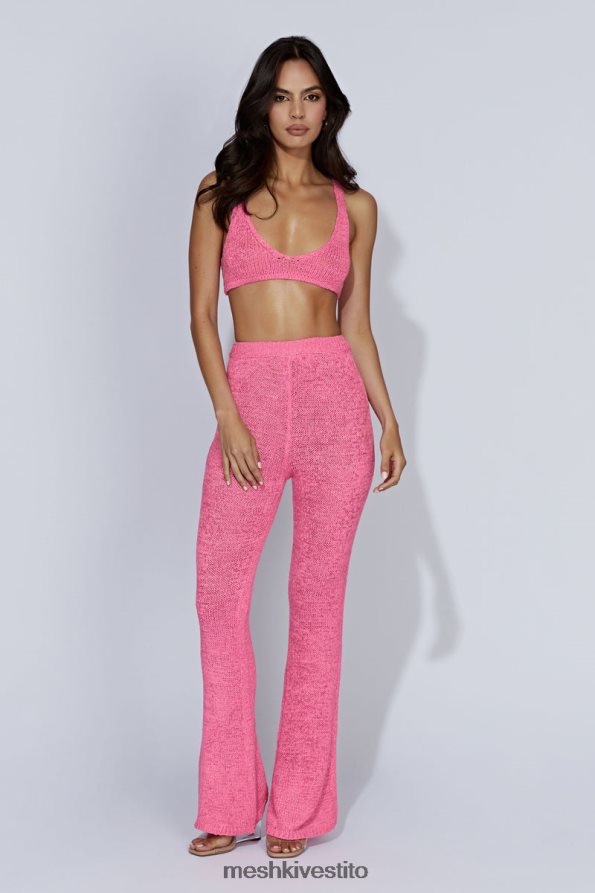Meshki bralette in maglia Mary vestiario rosa gomma da masticare 6L048P1108
