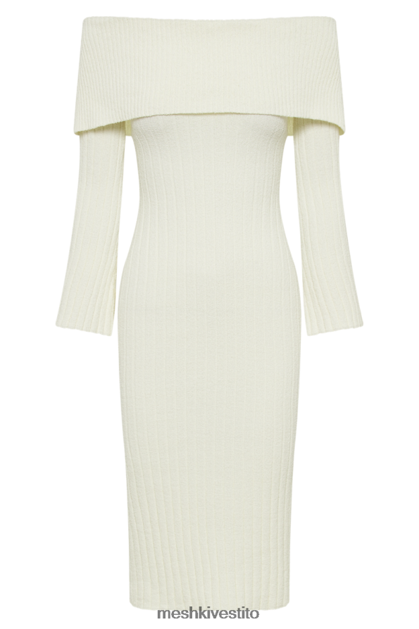Meshki Abito in maglia Stefania con spalle scoperte vestiario bianco 6L048P79