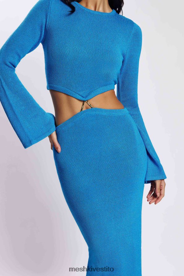 Meshki Abito in maglia con maniche svasate di Anna vestiario azzurro 6L048P748