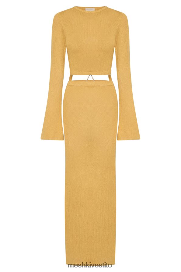 Meshki Abito in maglia con maniche svasate di Anna vestiario giallo 6L048P356