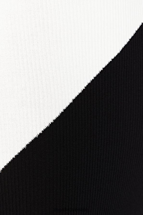 Meshki Abito lungo Bristol in maglia bicolore vestiario nero 6L048P493