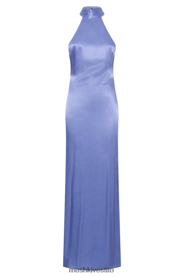 Meshki Abito lungo Claire in raso con drappeggio sul retro vestiario lavanda 6L048P392