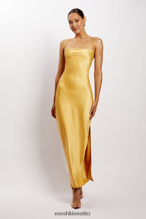 Meshki Abito lungo Sydney con scollo dritto e sottoveste vestiario giallo 6L048P118 6L048P118 Grandi abiti in vendita Meshki Italia Vieni a provare l Meshki vestito adesso