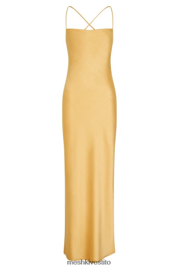 Meshki Abito lungo Sydney con scollo dritto e sottoveste vestiario giallo 6L048P118