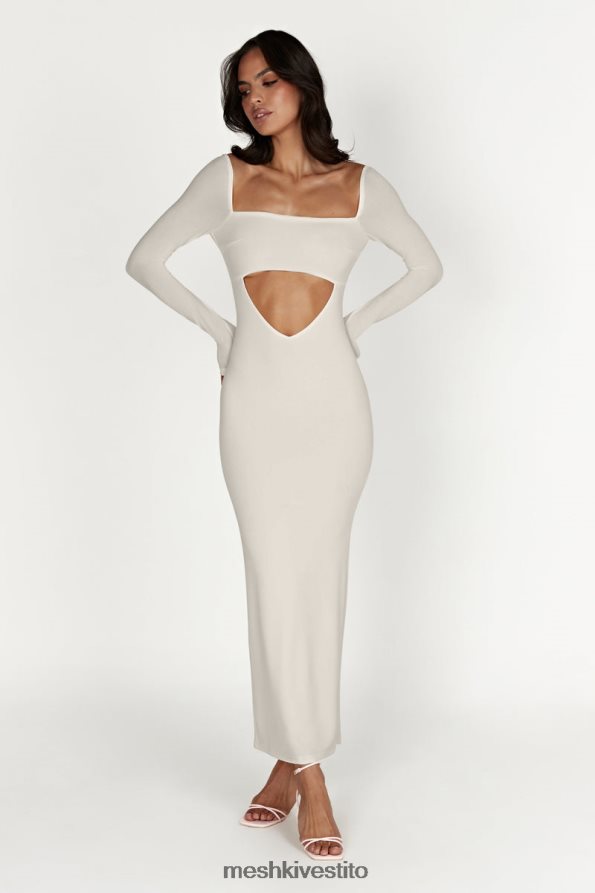 Meshki Abito lungo a fascia con cut-out di Ashleigh vestiario osso 6L048P549