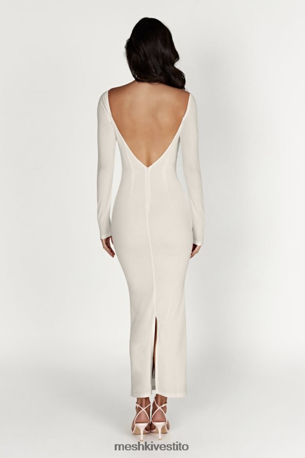 Meshki Abito lungo a fascia con cut-out di Ashleigh vestiario osso 6L048P549