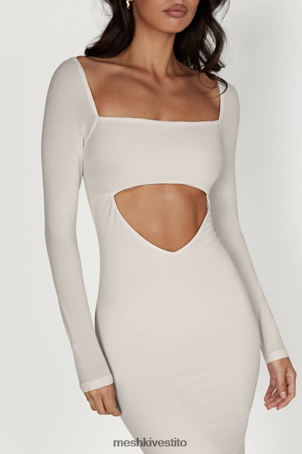Meshki Abito lungo a fascia con cut-out di Ashleigh vestiario osso 6L048P549