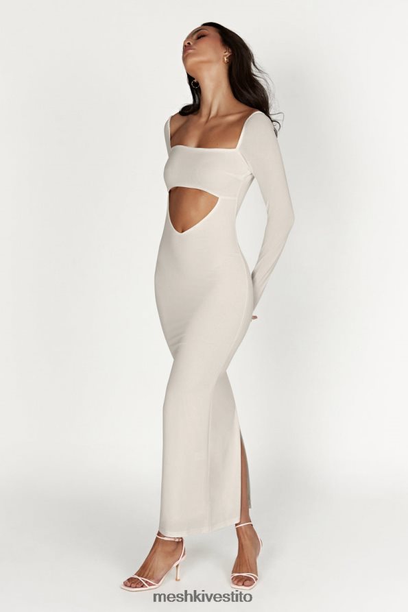 Meshki Abito lungo a fascia con cut-out di Ashleigh vestiario osso 6L048P549