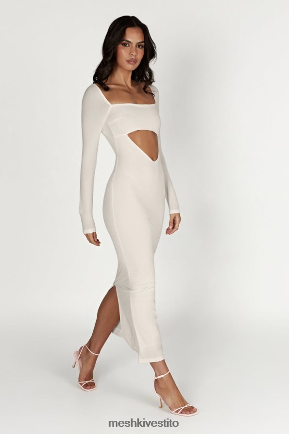 Meshki Abito lungo a fascia con cut-out di Ashleigh vestiario osso 6L048P549