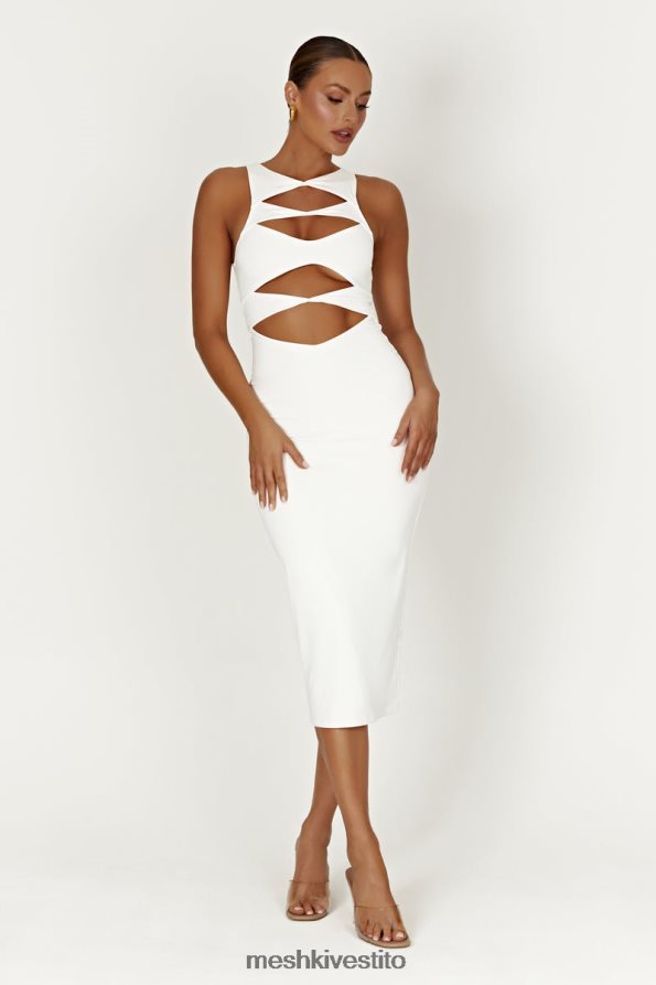 Meshki Abito lungo con taglio Chloe vestiario bianco 6L048P199