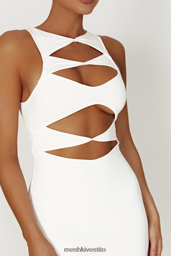 Meshki Abito lungo con taglio Chloe vestiario bianco 6L048P199