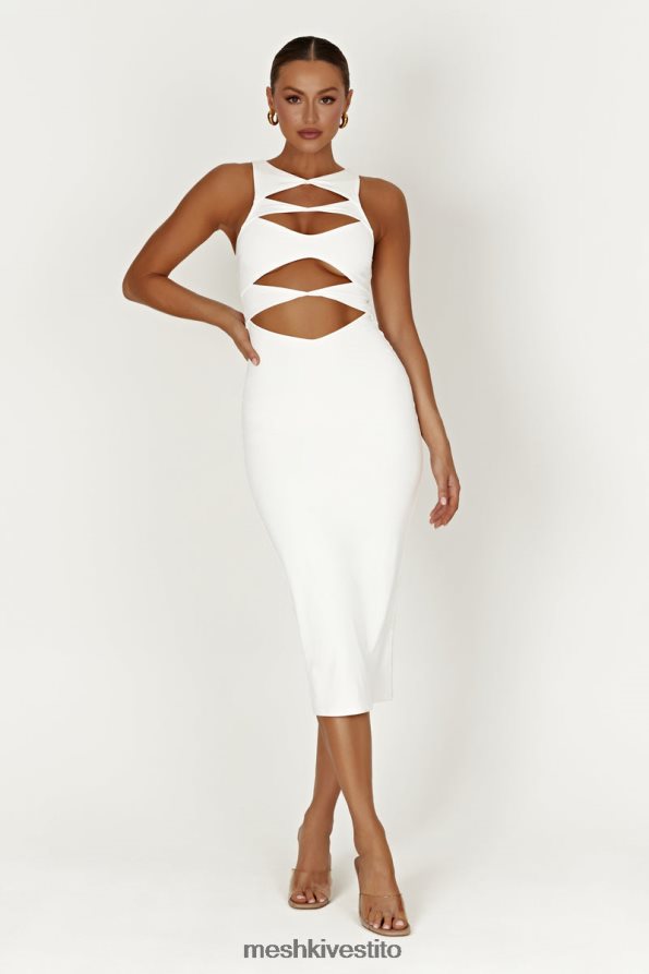Meshki Abito lungo con taglio Chloe vestiario bianco 6L048P199