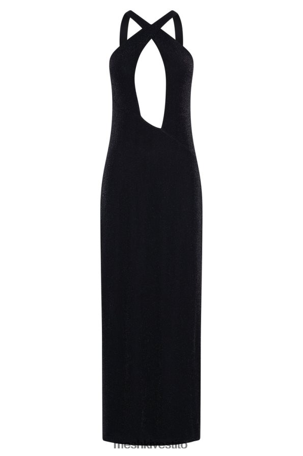 Meshki Abito lungo con taglio Solene vestiario nero 6L048P642