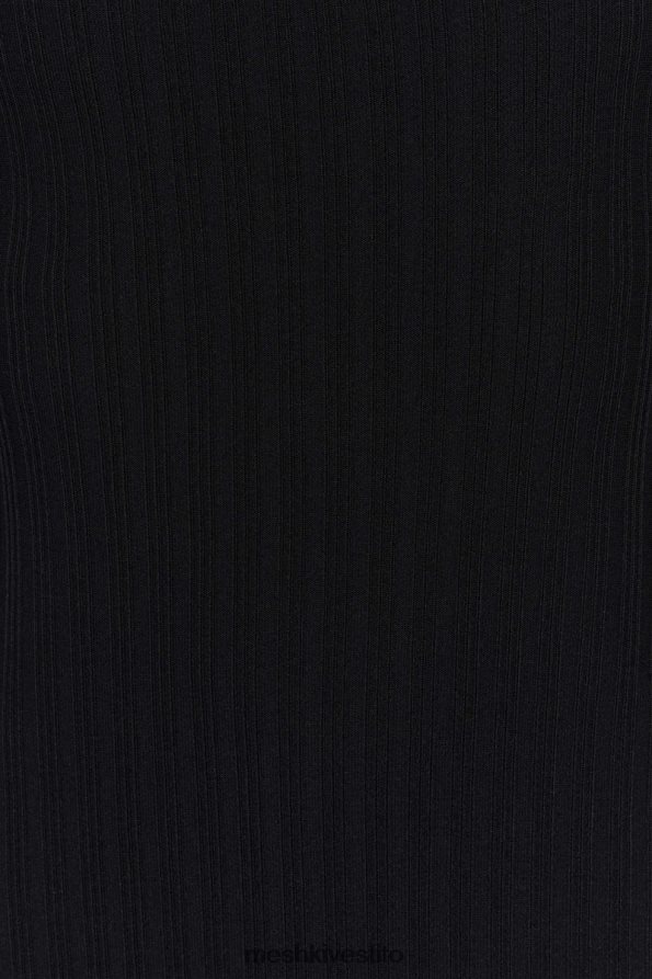 Meshki Abito lungo in maglia senza spalline imani vestiario nero 6L048P645