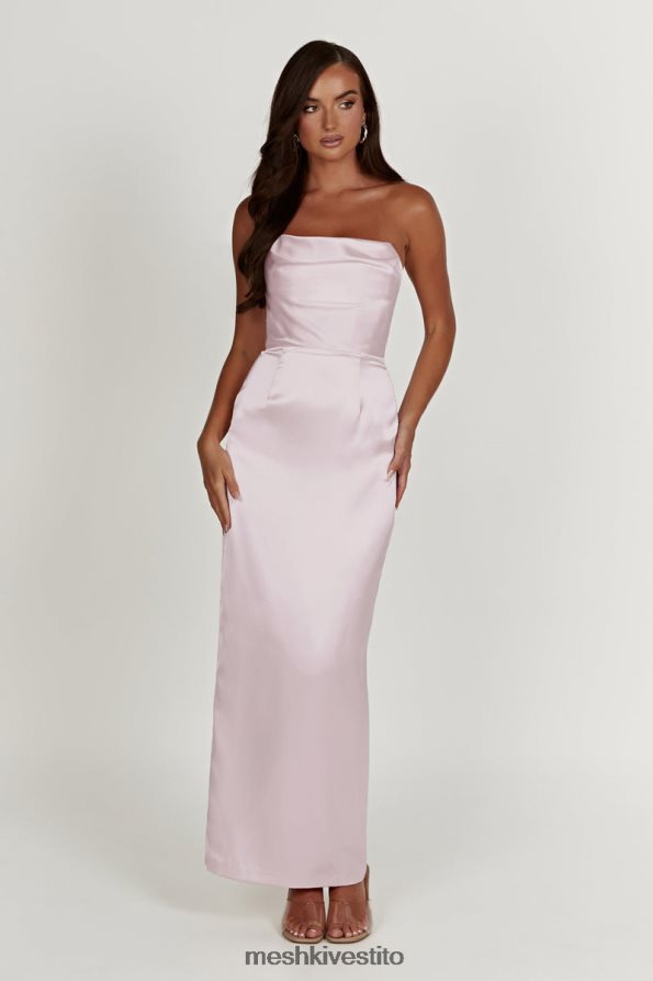 Meshki Abito lungo senza spalline Alanis vestiario rosa di cristallo 6L048P318