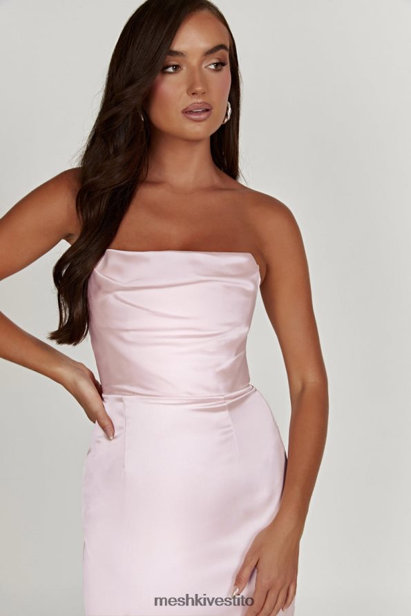 Meshki Abito lungo senza spalline Alanis vestiario rosa di cristallo 6L048P318