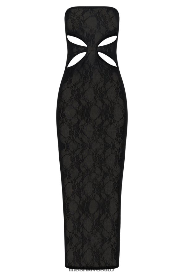 Meshki Abito maxi a fascia con taglio Krista vestiario nero 6L048P722