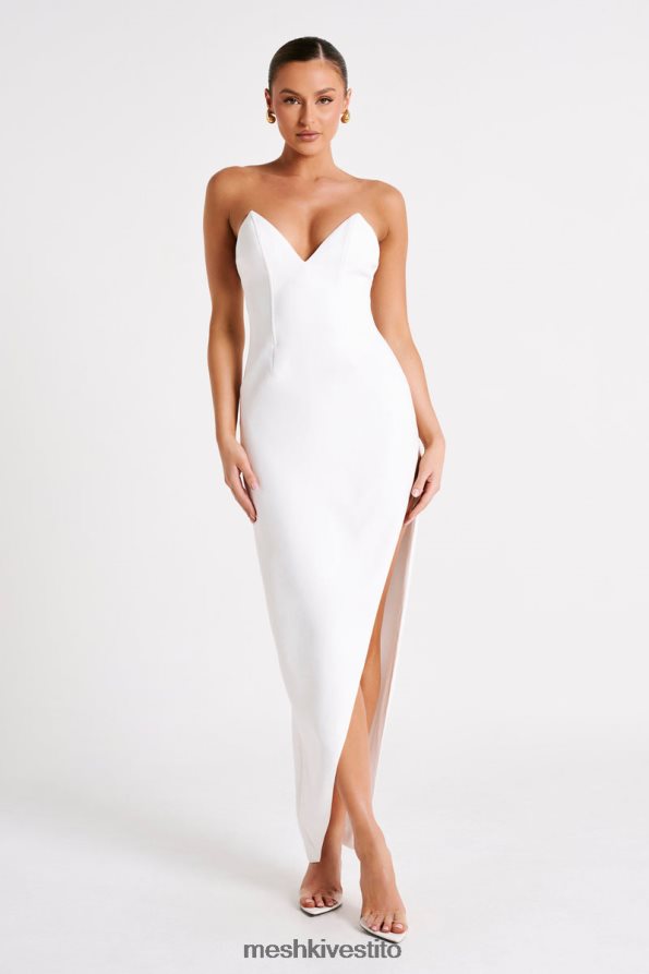 Meshki Abito maxi con corsetto a punta Natasha vestiario bianco 6L048P137