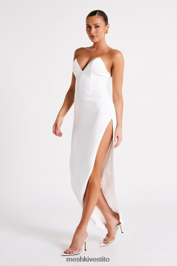 Meshki Abito maxi con corsetto a punta Natasha vestiario bianco 6L048P137
