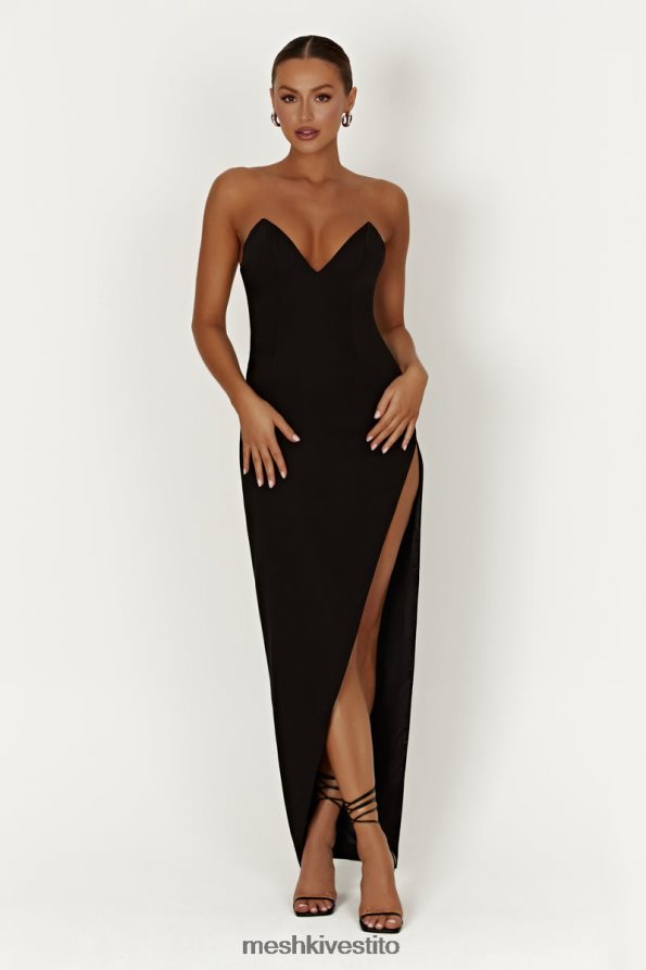 Meshki Abito maxi con corsetto a punta Natasha vestiario nero 6L048P269