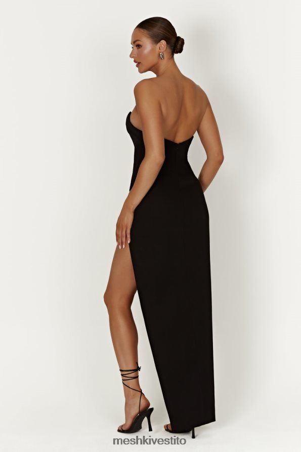 Meshki Abito maxi con corsetto a punta Natasha vestiario nero 6L048P269
