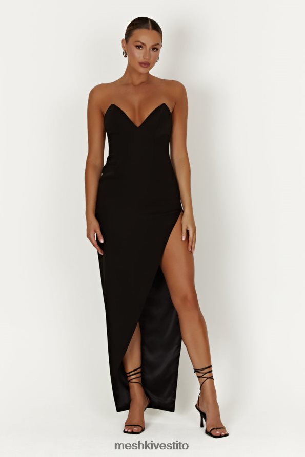 Meshki Abito maxi con corsetto a punta Natasha vestiario nero 6L048P269