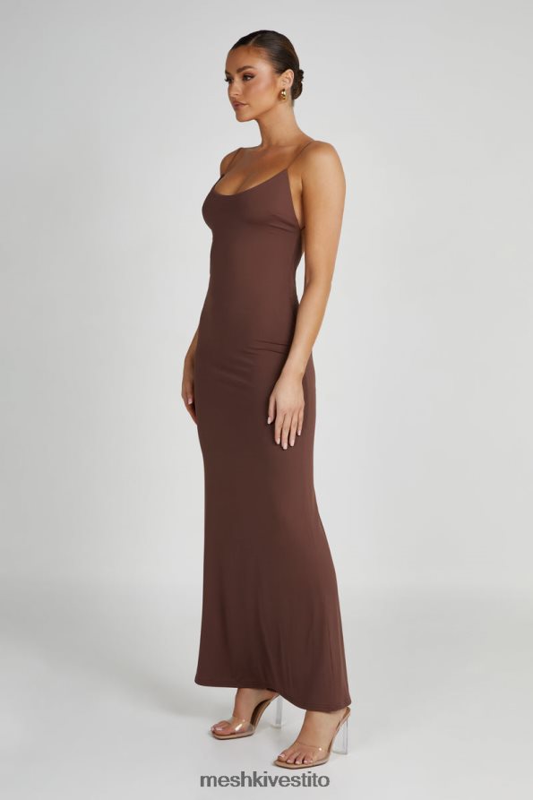 Meshki Abito maxi con spalline in nylon riciclato Nikkita vestiario moka 6L048P97