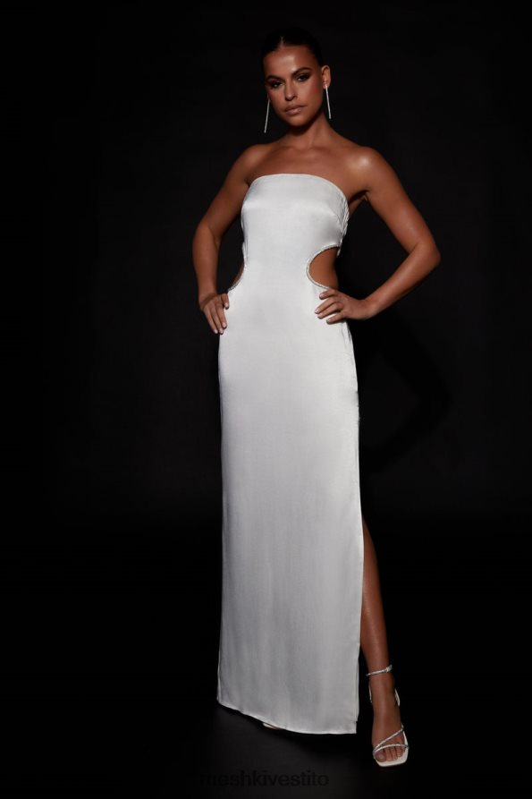 Meshki Abito maxi con taglio diamante lawry vestiario bianco 6L048P689